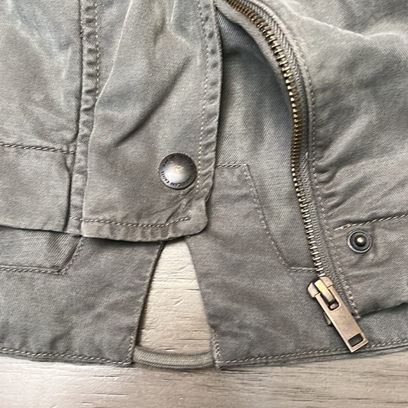 AE UTILITY FIELD JACKET LYOCELL HOODED ZIP/SNAP MILITARY GREEN SMALL - Picture 15 of 16